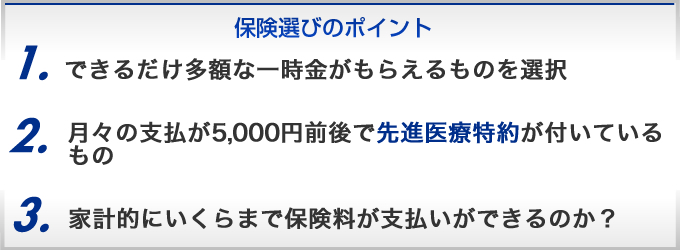 保険選びのポイント